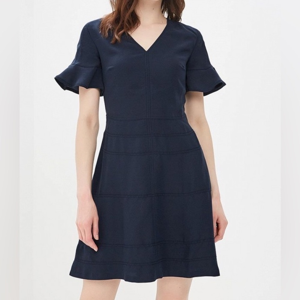 Banana Republic Navy A Line Dress Size 4 Work Office Short Sleeve